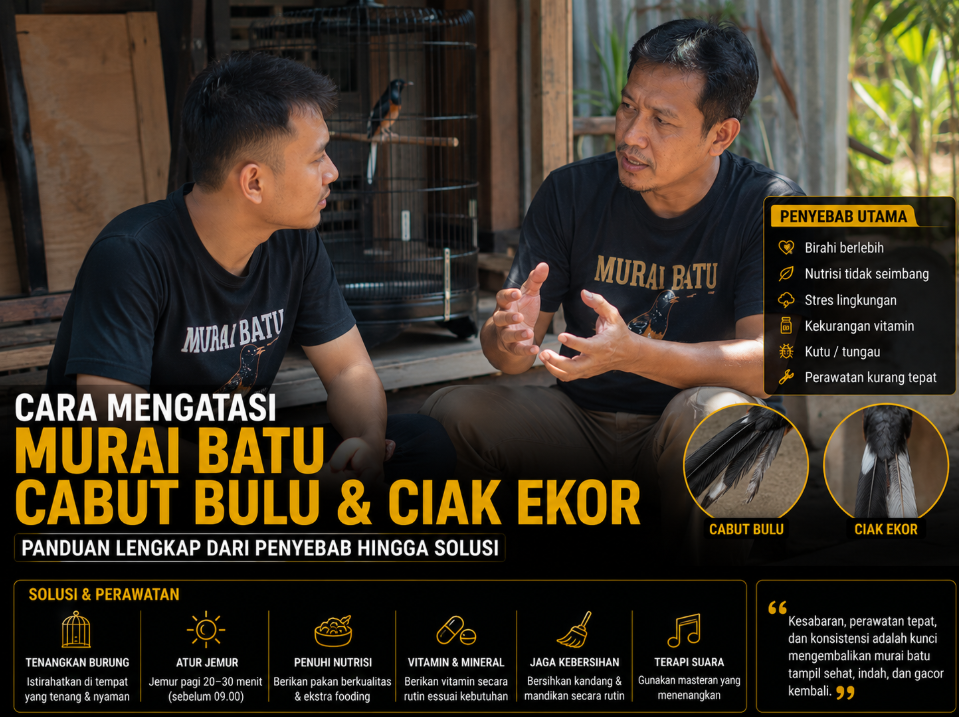 Cara Mengatasi Murai Batu Cabut Bulu dan Ciak Ekor: Solusi Ampuh Menghentikan Perilaku Kanibal Cara Mengatasi Murai Batu Cabut Bulu dan Ciak Ekor: Solusi Ampuh Menghentikan Perilaku Kanibal
