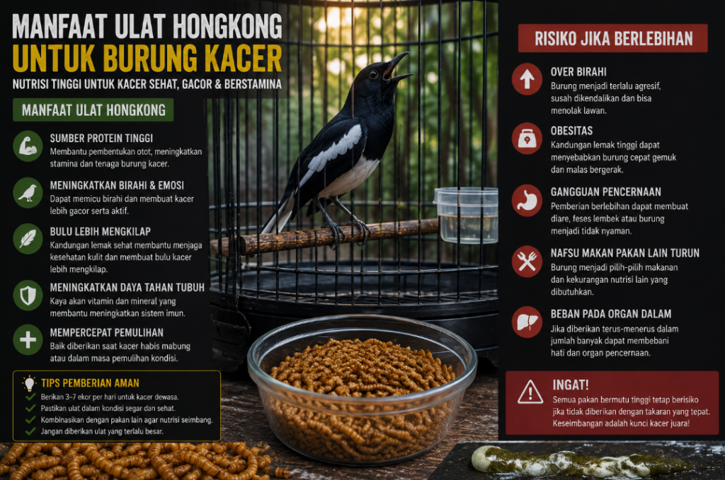 Manfaat Ulat Hongkong Untuk Burung Kacer Dan Risiko Jika Berlebihan 1024x679