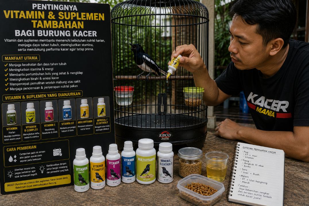 Pentingnya Vitamin dan Suplemen Tambahan bagi Burung Kacer Pentingnya Vitamin Dan Suplemen Tambahan Bagi Burung Kacer