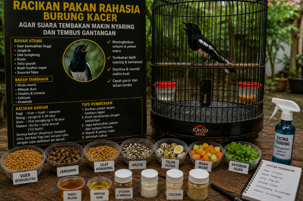 Racikan Pakan Rahasia Burung Kacer Agar Suara Tembakan Makin Nyaring dan Tembus Gantangan Racikan Pakan Rahasia Burung Kacer Agar Suara Tembakan Makin Nyaring dan Tembus Gantangan