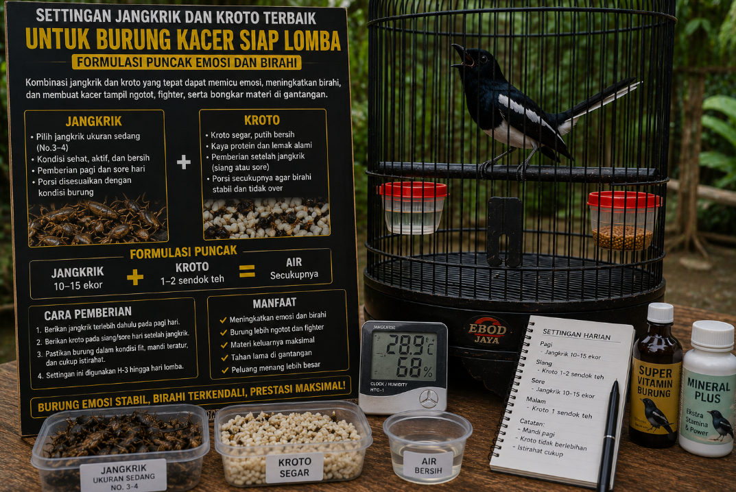 Settingan Jangkrik dan Kroto Terbaik untuk Burung Kacer Siap Lomba Settingan Jangkrik Dan Kroto Terbaik Untuk Burung Kacer Siap Lombai