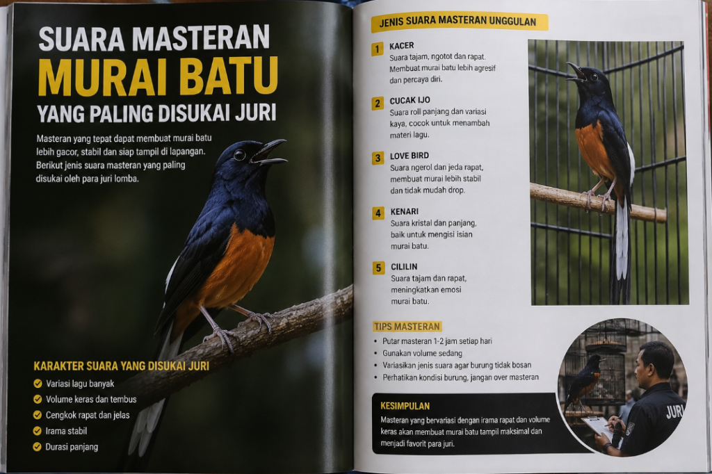 Suara Masteran Murai Batu yang Paling Disukai Juri: Kunci Sukses Tembus Gantangan Suara Masteran Murai Batu Yang Paling Disukai Juri 1024x682