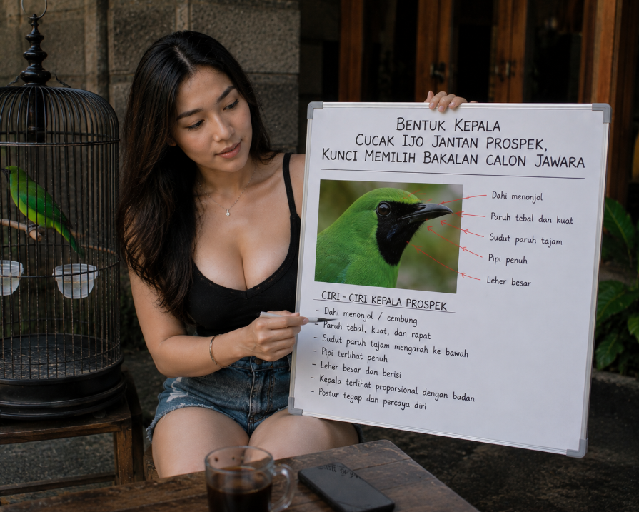 Bentuk Kepala Cucak Ijo Jantan Prospek