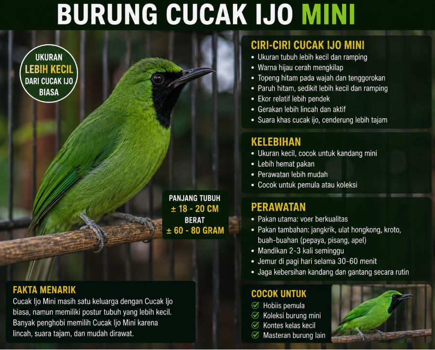 Burung Cucak Ijo Mini