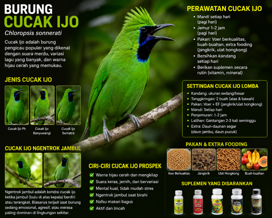 Burung Cucak Ijo Perawatan Cucak Ijo Jenis Cucak Ijo Setingan Cucak Ijo Lomba Cucak Ijo Ngentrok Jambul