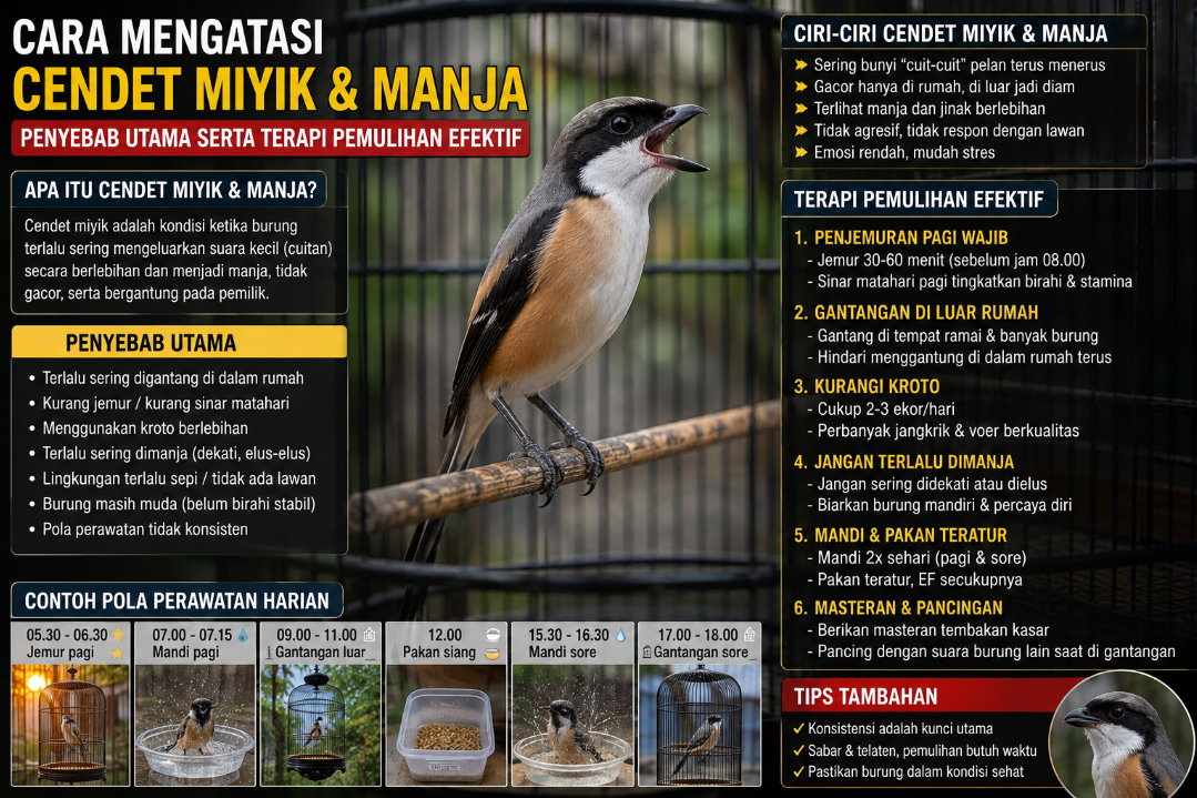 Cara Mengatasi Cendet Miyik & Manja Cara Mengatasi Cendet Miyik Manja