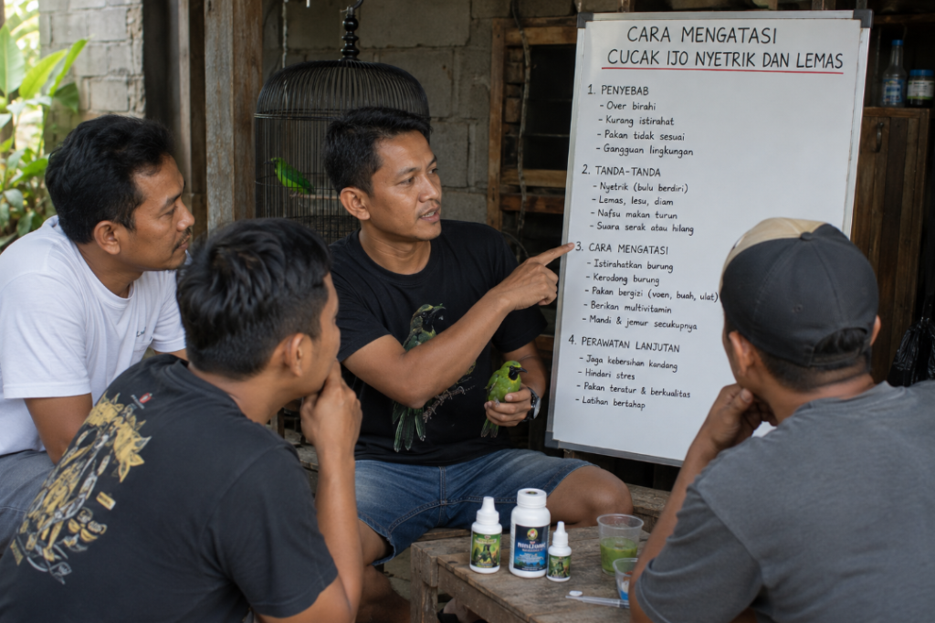 Cara Mengatasi Cucak Ijo Nyetrik Dan Lemas 1024x682