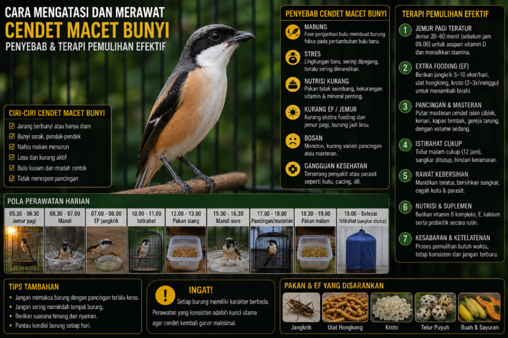 Cara Mengatasi Dan Merawat Cendet Macet Bunyi 1024x682