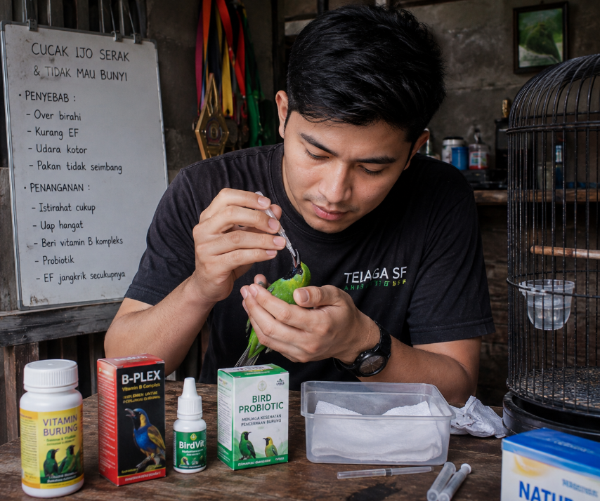 Cara Mengobati Cucak Ijo Serak Dan Tidak Mau Bunyi