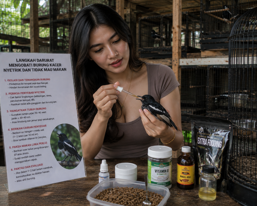 Langkah Darurat Mengobati Burung Kacer Nyetrik Dan Tidak Mau Makan