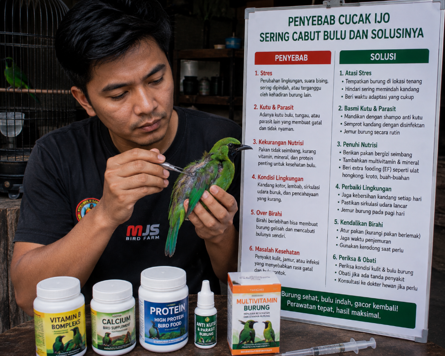 Penyebab Cucak Ijo Sering Cabut Bulu Dan Solusinya