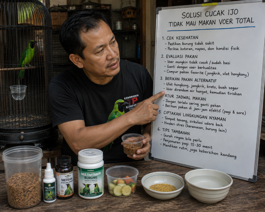 Solusi Cucak Ijo Tidak Mau Makan Voer Total